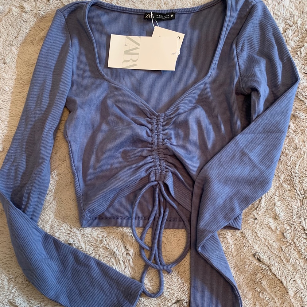 Zara Long Sleeve Synched Top
